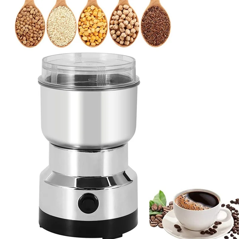 Moulin à épices électrique de cuisine à 8 lames, 150 kW, broyeur à café en acier inoxydable de 300 ml, machine à moudre les herbes (certifié FDA / LFGB / CE) - Fiche européenne