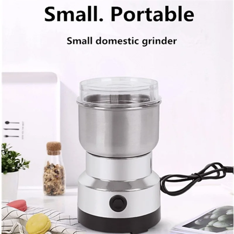 Moulin à épices électrique de cuisine à 8 lames, 150 kW, broyeur à café en acier inoxydable de 300 ml, machine à moudre les herbes (certifié FDA / LFGB / CE) - Fiche européenne