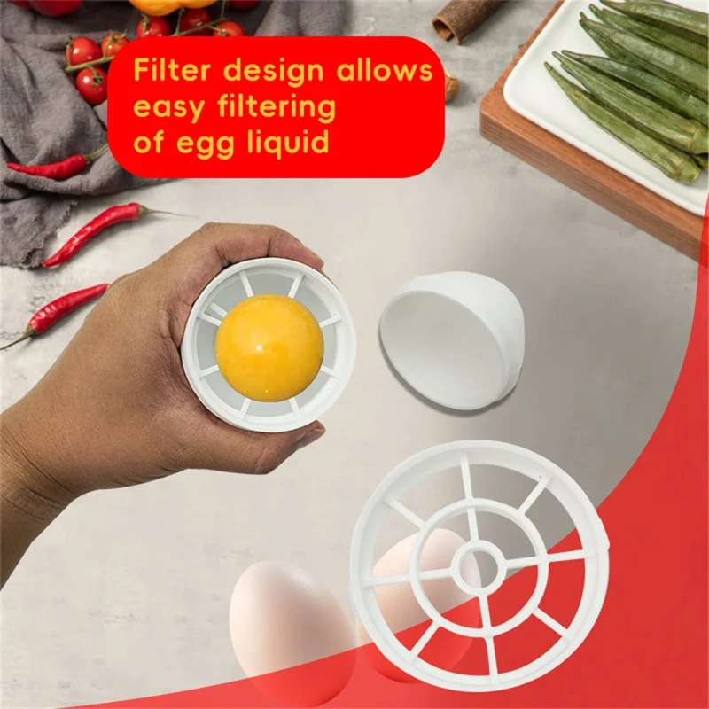 Séparateur de jaune d'œuf Outil de cuisine Facile à nettoyer Séparateur de blanc d'œuf Ustensile de cuisine (Sans FDA, Sans BPA)