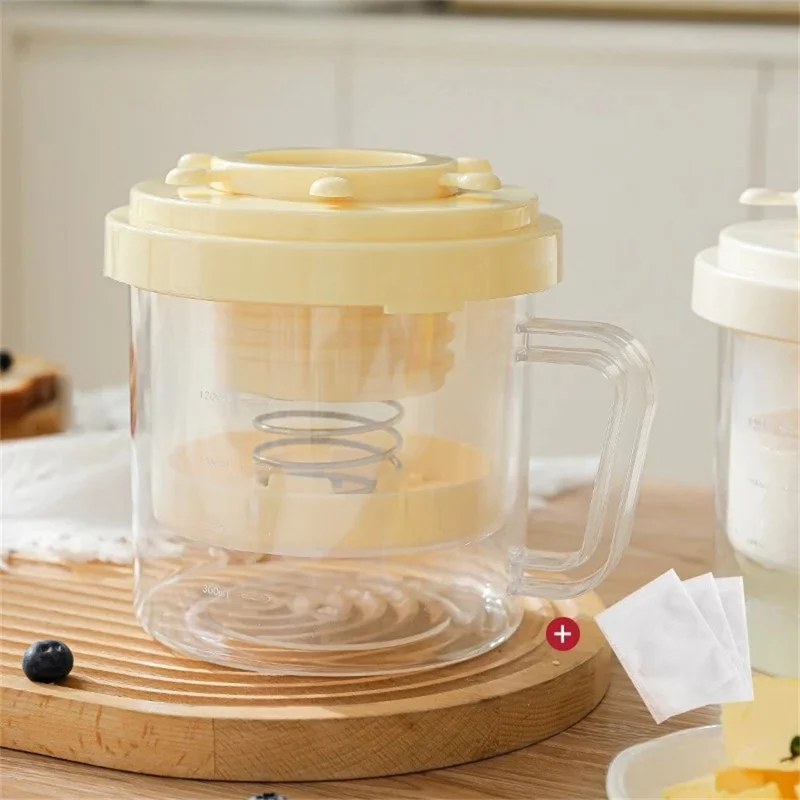 Yogurt Strainer for Homemade Cold Brew Whey Separator Filter Cheesecloth Yogurt Filtering (No FDA, BPA-Free) - Yellow