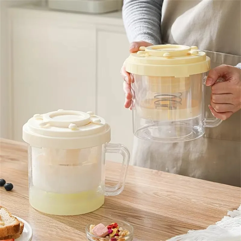 Yogurt Strainer for Homemade Cold Brew Whey Separator Filter Cheesecloth Yogurt Filtering (No FDA, BPA-Free) - Yellow