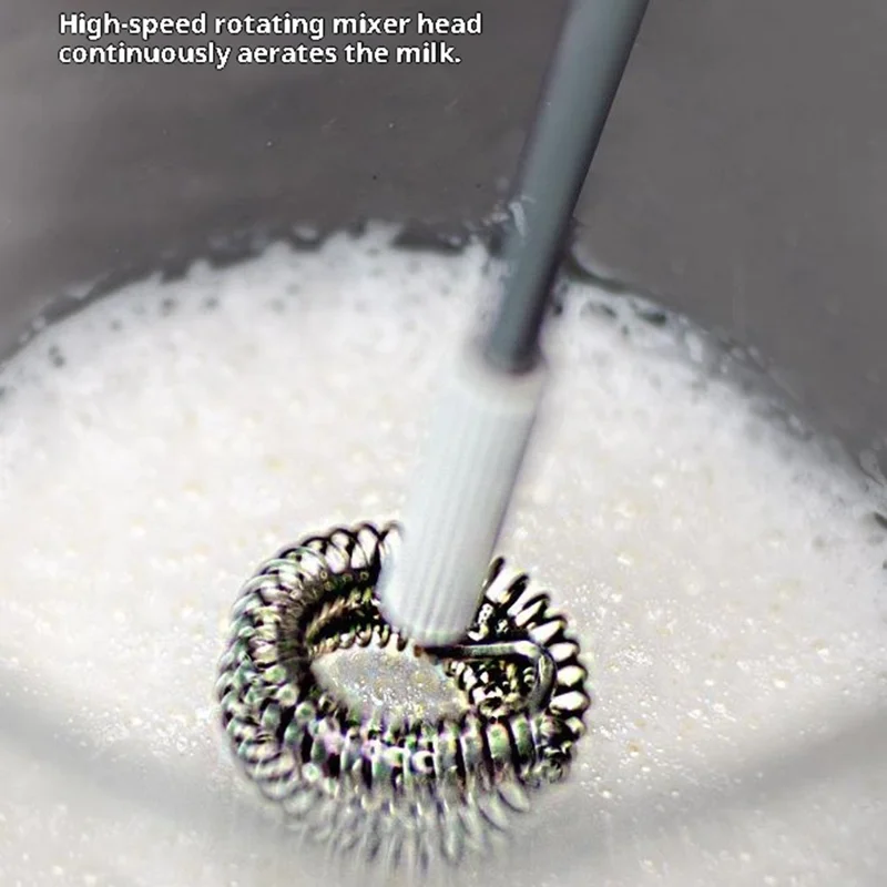 LAPUTA Electric Milk Frother Coffee Latte Art Automatic Whisk Mixer Double-Headed Stirrer for Home / Cafe