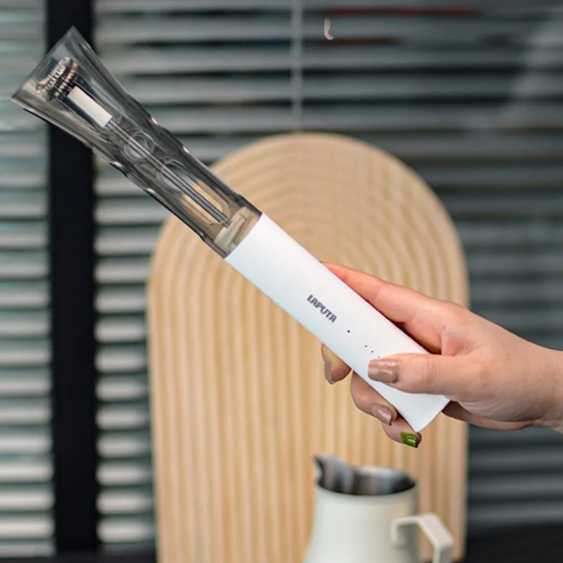 LAPUTA Electric Milk Frother Coffee Latte Art Automatic Whisk Mixer Double-Headed Stirrer for Home / Cafe