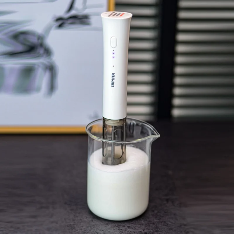 LAPUTA Electric Milk Frother Coffee Latte Art Automatic Whisk Mixer Double-Headed Stirrer for Home / Cafe