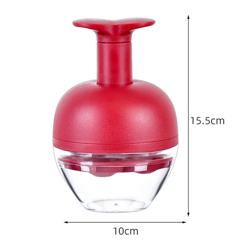 4-Hole Press Cherry Pitter Cross Pitting Column Fruit Stone Remover Strong Spring Auto-Rebound for Home (No FDA)