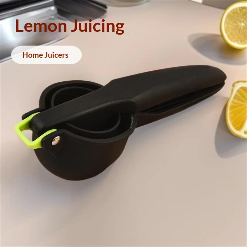 Manuel citronpress til køkken, citruspresse, frugtsaftudvinding til citron, lime, appelsin - Sort