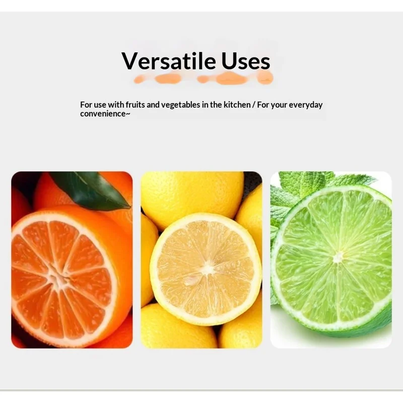 Manuel citronpress til køkken, citruspresse, frugtsaftudvinding til citron, lime, appelsin - Sort