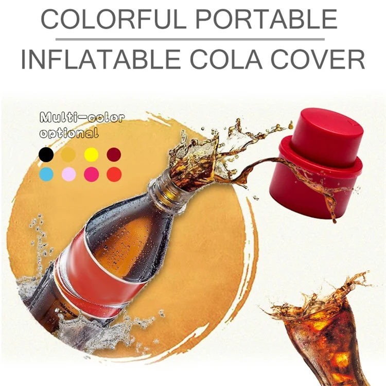 KLG01 Fizzy Drink ABS Pressing Inflate Cap Sealer Carbonated Beverage Bottle Stopper Saver (No FDA Certification, BPA Free) - Rojo