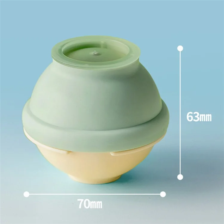 AAB061 Soft TPR+PP Round Ice Cube Mold Ice Ball Maker Whiskey Ice Mold for Drinks, Cocktails (BPA-Free, No FDA Certified) - Green