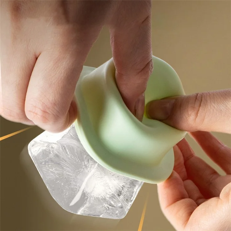 AAB060 3 pièces / Ensemble Été DIY Ice Cube Jelly Yogurt Popsicle Maker Moule avec Couvercle et Bâton (Sans BPA, Pas de Certificat FDA) - Matcha Green
