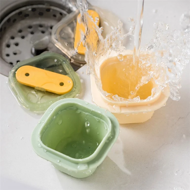 AAB060 3 pièces / Ensemble Été DIY Ice Cube Jelly Yogurt Popsicle Maker Moule avec Couvercle et Bâton (Sans BPA, Pas de Certificat FDA) - Matcha Green