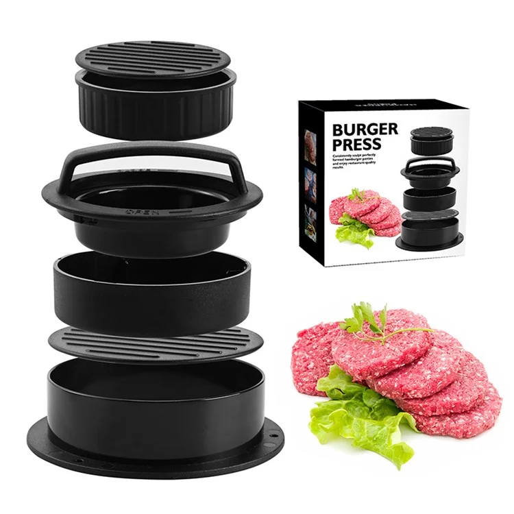 6Pcs / Set Hamburger Press Meat Pie Press Stuffed Burger Mold Maker Patty Pastry Tools (BPA Free, No FDA Certificate)