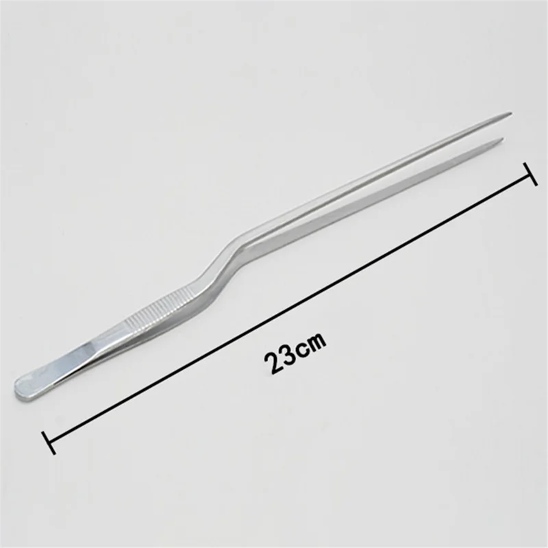 23CM Food-Safe Kitchen Tweezers 304 Stainless Steel Cooking Tongs for Baking Decorating (BPA-Free, No FDA Certified)