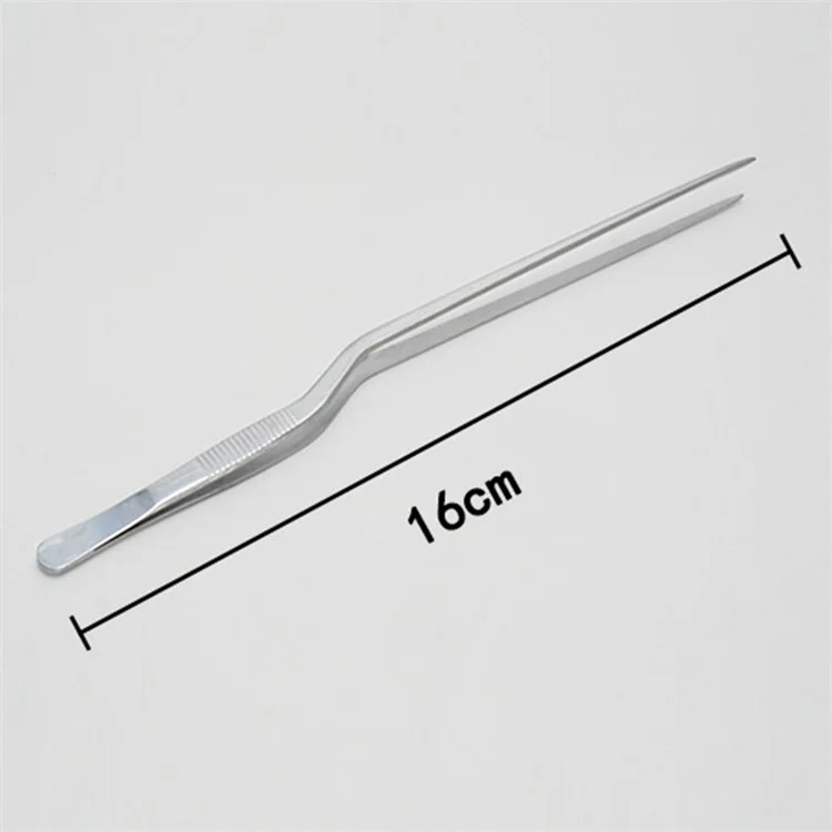 16CM Slim Body Cooking Tongs 304 Stainless Steel Kitchen Tweezers for Baking (BPA-Free, No FDA Certified)