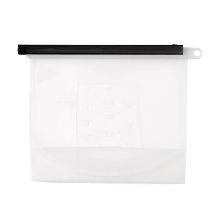 1000ML Silicone Food Organization Pouch Leakproof Kitchen Meat Fruit Fresh-Keeping Bag (BPA-free, No FDA Certified), Size: M