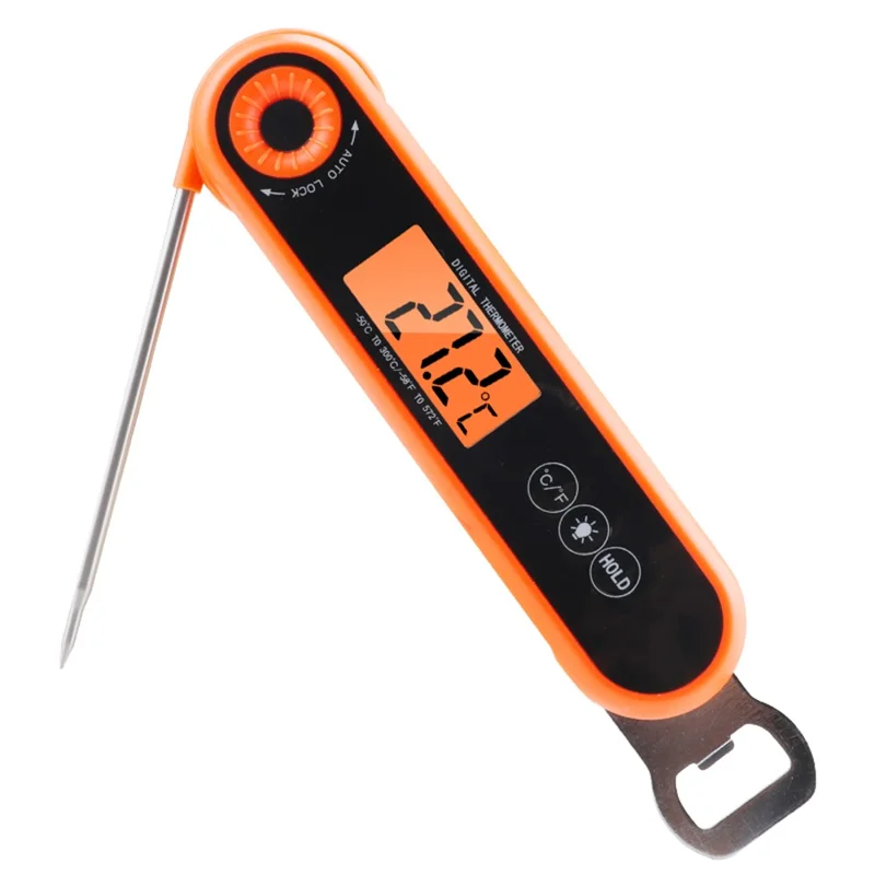 TS-6603 Foldable Kitchen Oven Thermometer Waterproof Food Meat Temperature Measurement Tool (BPA Free, FDA Certified)