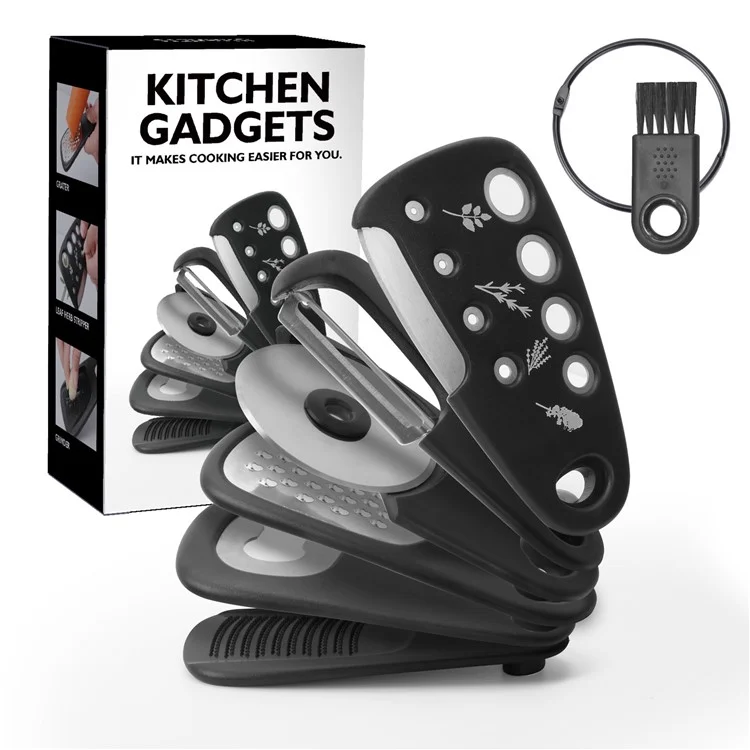 Zyc80 6-в-1 Открывалка Для Бутылки с Надписью с Чесноком Grater Grater Kitchen Gadget Tool (BPA Бесплатно, Без Сертификата Fda)