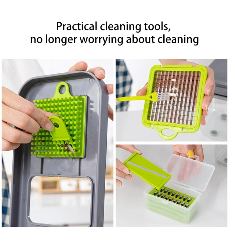 22 in 1 Kitchen Multifunctional Vegetable Chopper Cutter Fruit Slicer Grater Shredders Drain Basket (BPA Free, FDA Certified)