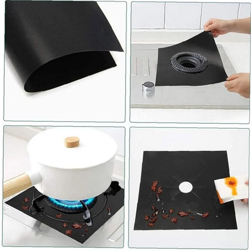 Easy to Wipe Clean Fiberglass Cloth Stove Burner Oil-proof Cover Gas Stove Burner Liner Non-Stick Gas Range Protector