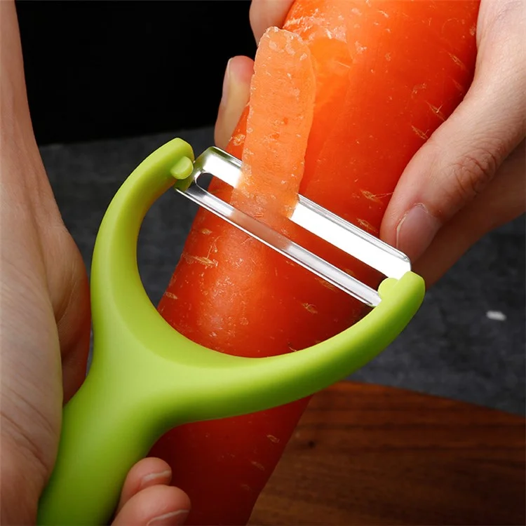 Éplucheur de pomme de terre en forme de Y en acier inoxydable, ustensile de cuisine pour légumes (sans BPA, sans certificat FDA) - Vert fluorescent