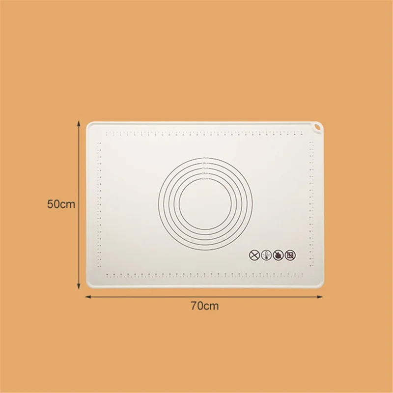 Mata do wyrobnia ciasta 50x70 cm, antypoślizgowa mata z silikonu przeznaczonego do żywności (bez BPA, bez certyfikacji FDA)