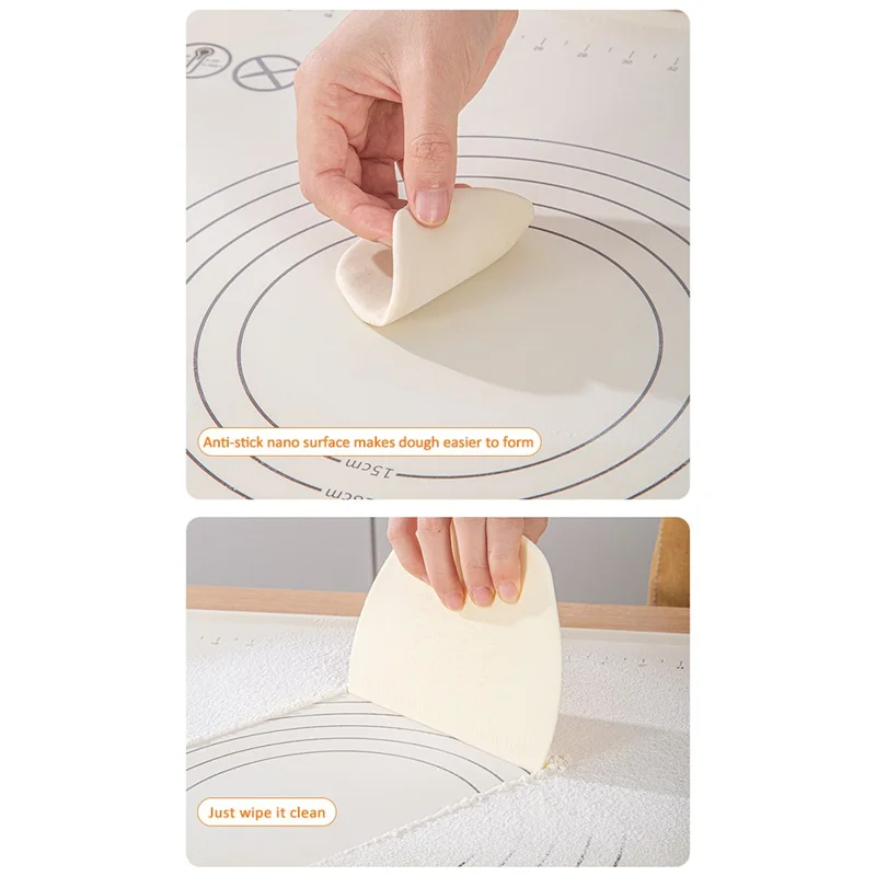 Tapete de Amassamento de Massa de 61x85cm para Cozinha, Silicone Antiadesivo Não Tóxico (Sem Certificação da FDA)