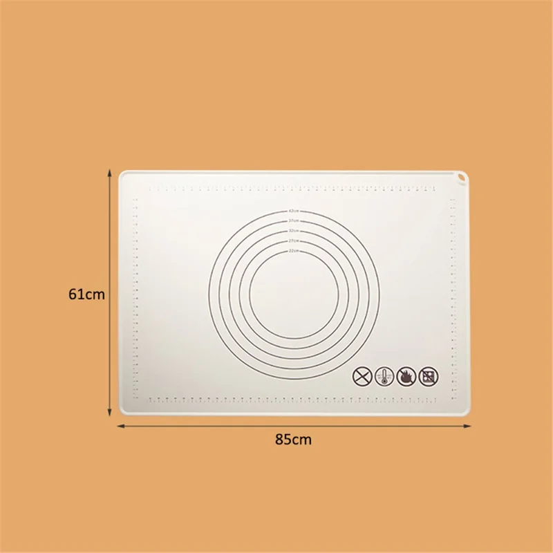 Tapete de Amassamento de Massa de 61x85cm para Cozinha, Silicone Antiadesivo Não Tóxico (Sem Certificação da FDA)
