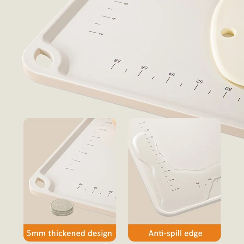 Tapete de Amassamento de Massa de 61x85cm para Cozinha, Silicone Antiadesivo Não Tóxico (Sem Certificação da FDA)