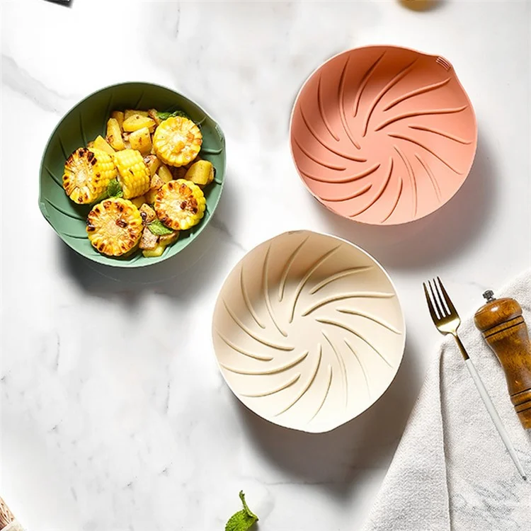Folha de Silicone para Airfryer Tamanho L (Verde Escuro, Sem Certificado da FDA, Livre de BPA)
