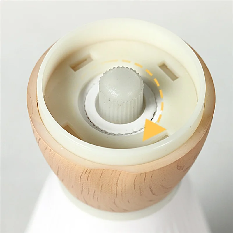2Pcs ABS+PS+Wood Pepper Grinder Kitchen Sea Salt Pepper Manual Grinder with 1 Base (BPA-Free, No FDA Certification) - Ordinary Type