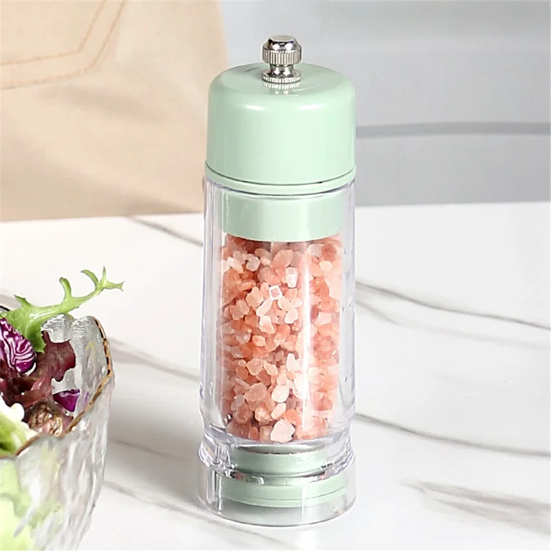 Manual Pepper Grinder Seasoning Grinder Ceramic+PS Multi-Function Food Seasoning Bottle (BPA Free, No FDA Certificate) - Light Grey