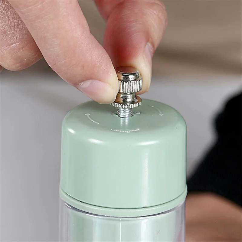 Manual Pepper Grinder Seasoning Grinder Ceramic+PS Multi-Function Food Seasoning Bottle (BPA Free, No FDA Certificate) - Light Grey