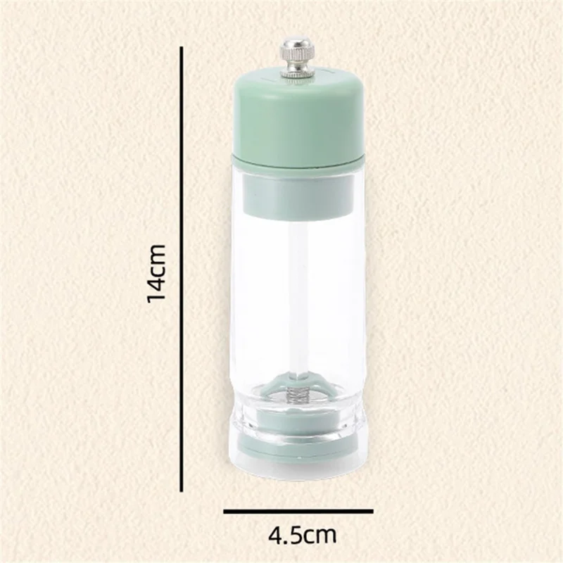 Manual Pepper Grinder Seasoning Grinder Ceramic+PS Multi-Function Food Seasoning Bottle (BPA Free, No FDA Certificate) - Light Grey