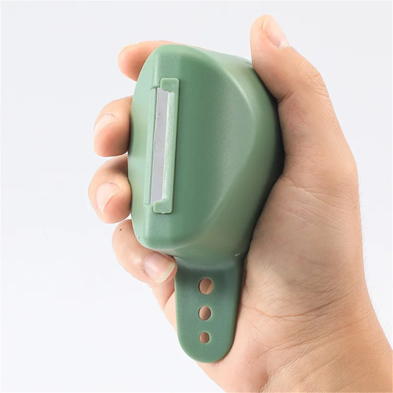 Peeler de Aço Inoxidável Com Uma Ferramenta de Cozinha de Remoção de Ervas do Compartimento de Armazenamento (BPA Free, Sem Certificado Fda) - Verde