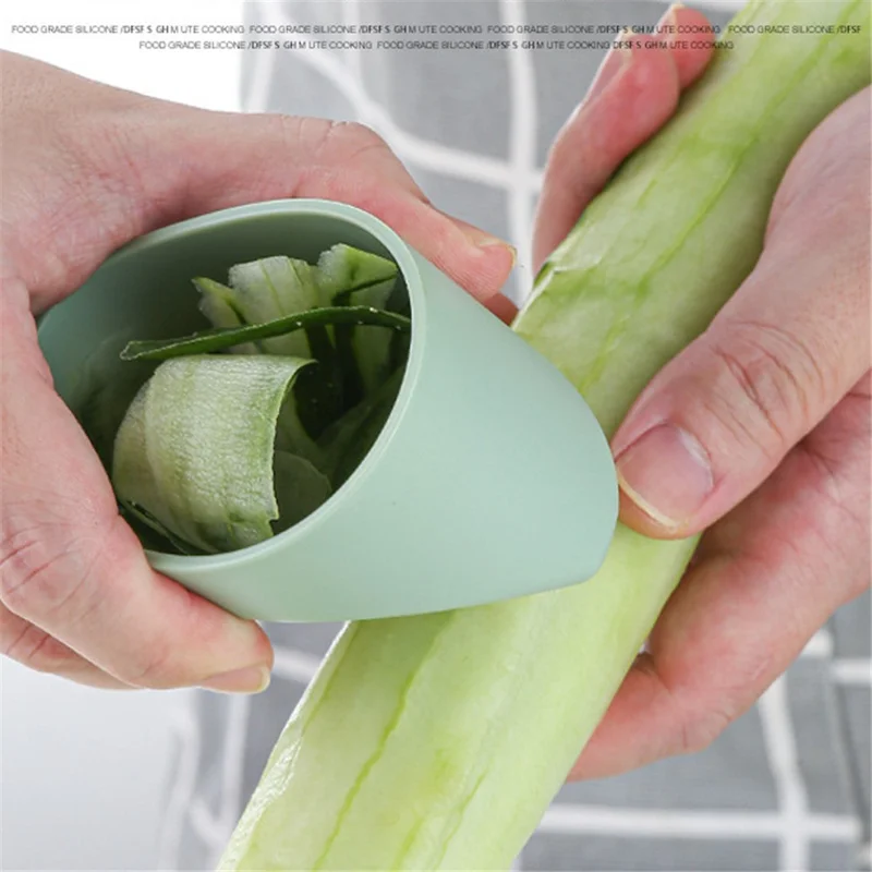 Stainless Steel Peeler with Storage Compartment Herb Stripping Kitchen Tool (BPA Free, No FDA Certificate) - Beige