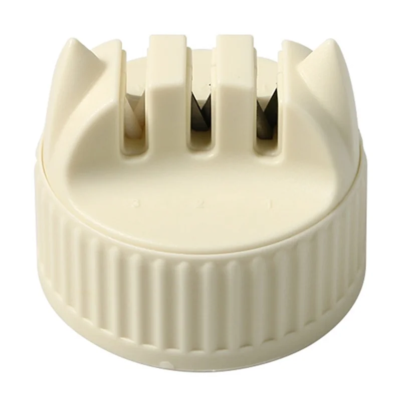 3-etapowy mini ostrzak noży, narzędzie do ostrzenia kamienia kuchennego, kieszonkowy kamień do ostrzenia - beżowy