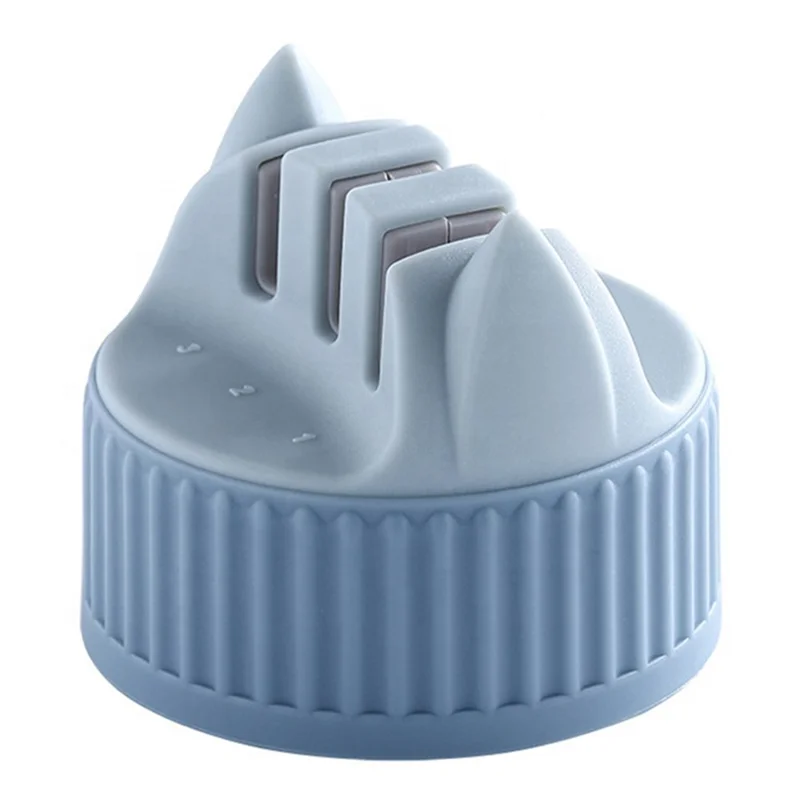 3-etapowy mini ostrzak noży, narzędzie do ostrzenia kamienia kuchennego, kieszonkowy kamień do ostrzenia - beżowy