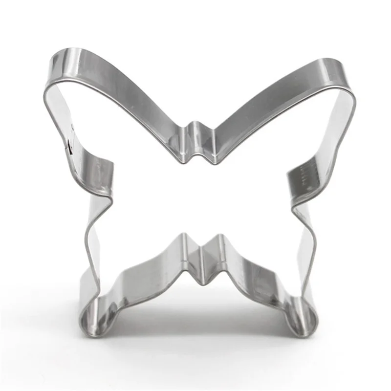 5pcs Butterfly Shape Cookie Cutter Conjunto 430 Mold de Cozimento em Aço Inoxidável (BPA Free, Sem FDA)