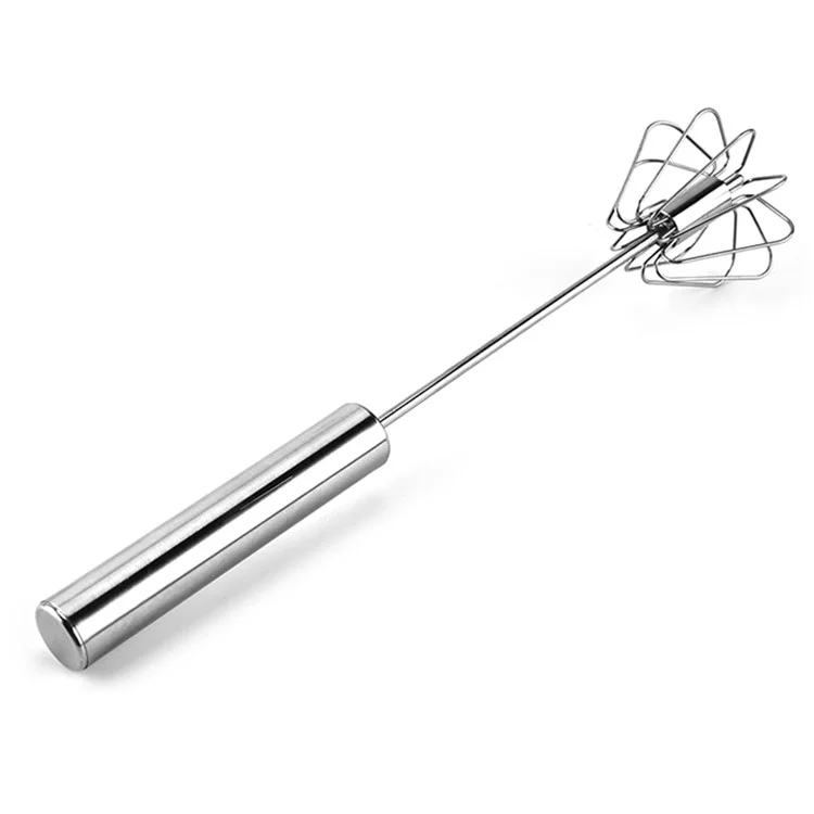 Semi-Automatic 430 Stainless Steel Egg Whisk Manual Press Mixer Egg Stirrer (BPA Free, No FDA)