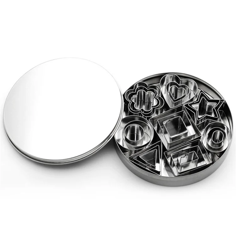 24PCS Biscuits Baking Mold Stainless Steel Cake Ring (BPA-Free, No FDA) - Style A