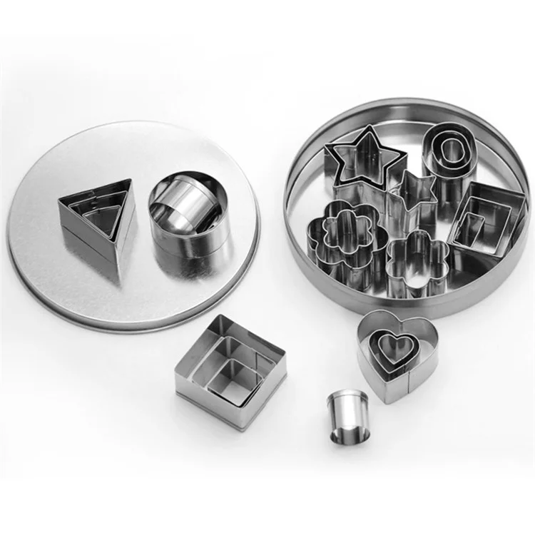 24PCS Biscuits Baking Mold Stainless Steel Cake Ring (BPA-Free, No FDA) - Style A