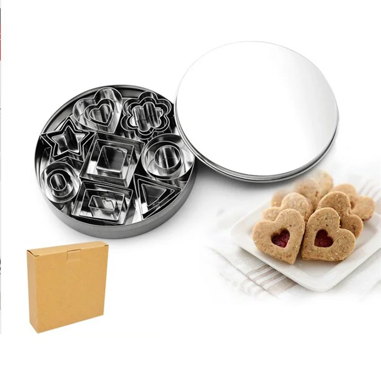 24PCS Biscuits Baking Mold Stainless Steel Cake Ring (BPA-Free, No FDA) - Style A