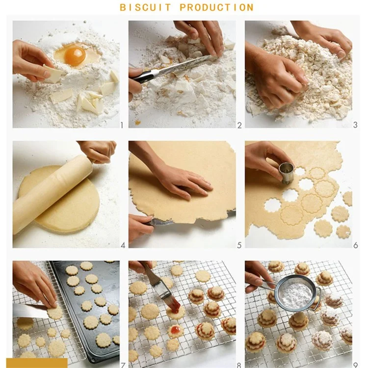 24PCS Biscuits Baking Mold Stainless Steel Cake Ring (BPA-Free, No FDA) - Style A
