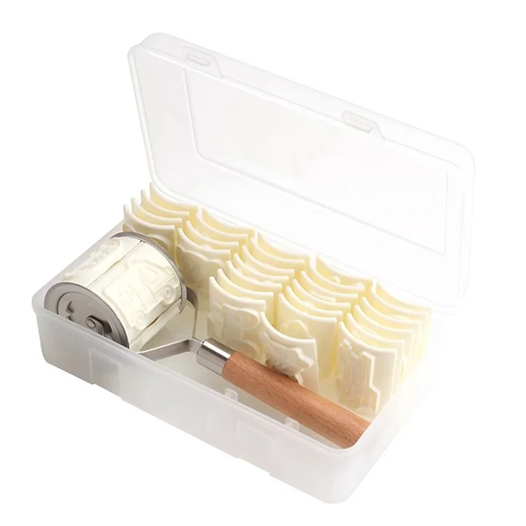 Cartoon Animals Biscuit Mold Roller Type Cookies Fondant Making Mould (BPA Free, No FDA) - Milky White