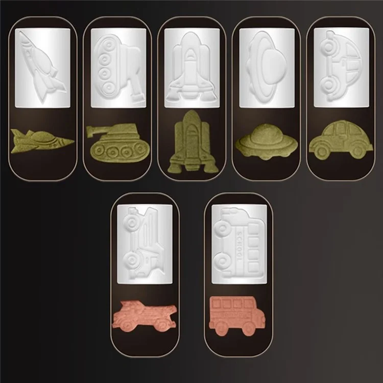 Cartoon Animals Biscuit Mold Roller Type Cookies Fondant Making Mould (BPA Free, No FDA) - Milky White