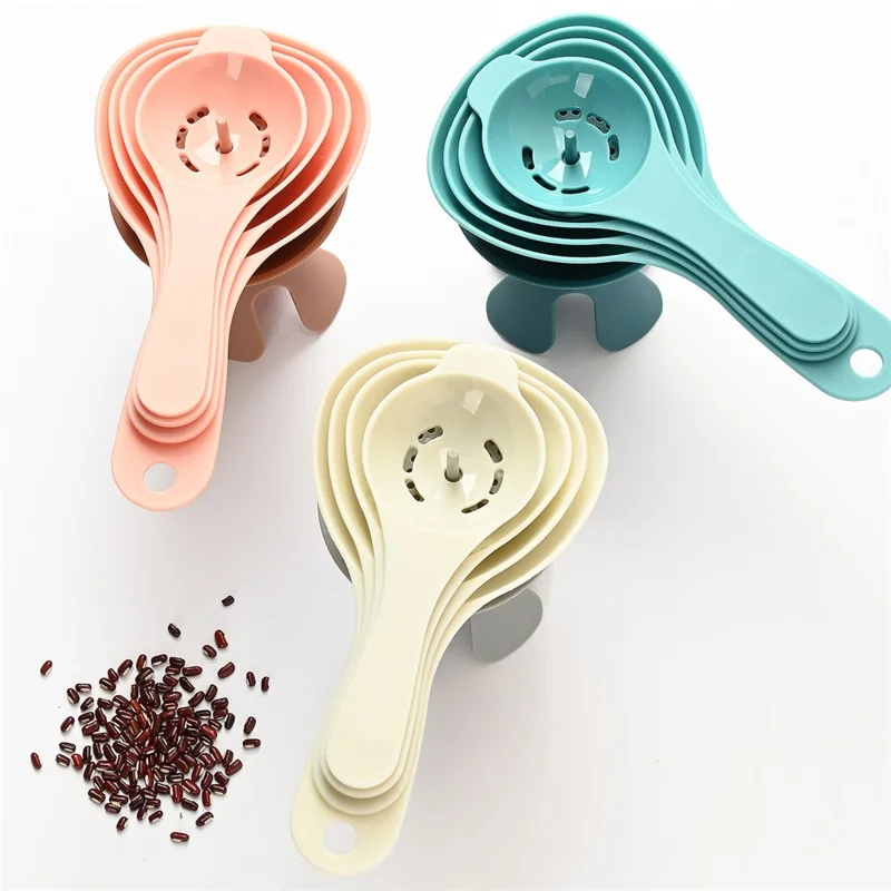 6-in-1 PP Oil Honey Grain Filtering Funnel Egg Separation Kitchen Funnel Set (FDA Certificated, BPA-free) - Pink