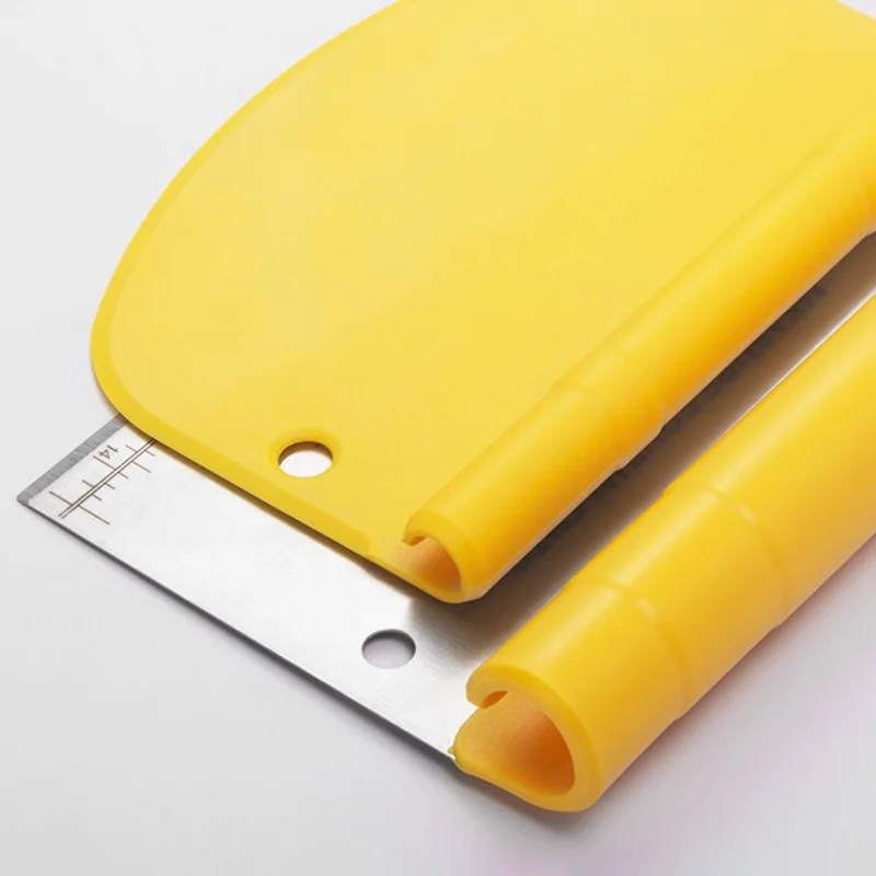 Stainless Steel Dough Scraper Scale Cutter Flour Pastry Cake Cutting Tool (BPA Free, No FDA)