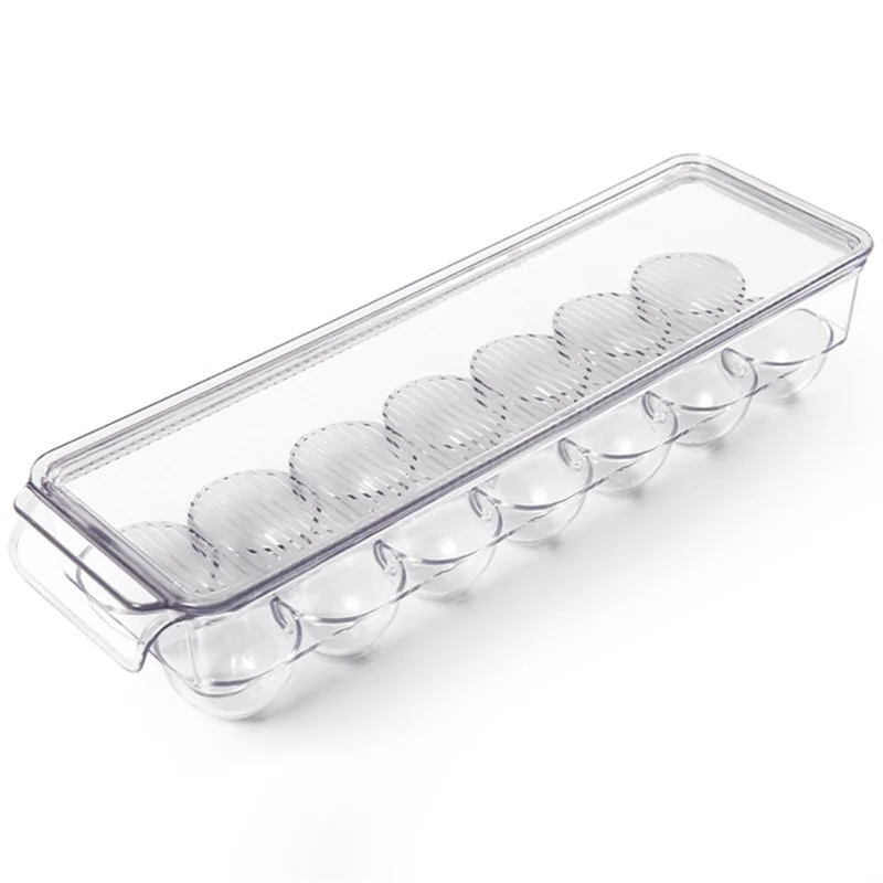 Clear PET Egg Container Storage Box Bin Refrigerator Holder (No FDA Certificate, BPA Free)