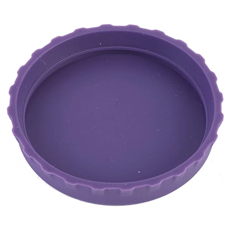 Leak Proof Silicone Beverage Can Lid Reusable Drinks Bottle Cap (BPA Free, No FDA) - Purple