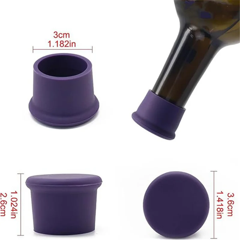 Silicone Wine Bottle Cap Reusable Red Wine Bottle Sealing Cap (BPA-Free, No FDA) - Green